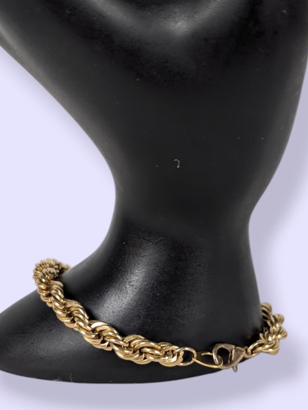 Chunky Gold Tone Rope Chain Bracelet - Picture 2 of 4